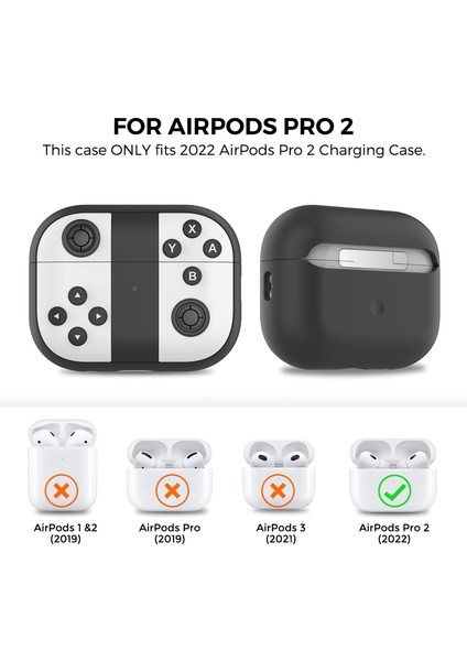 Apple Airpods Pro 2 için Bölünmüş Silikon Koruyucu Oyun Konsolu Tam + Kulaklık Kılıfı (Yurt Dışından) fiyatları