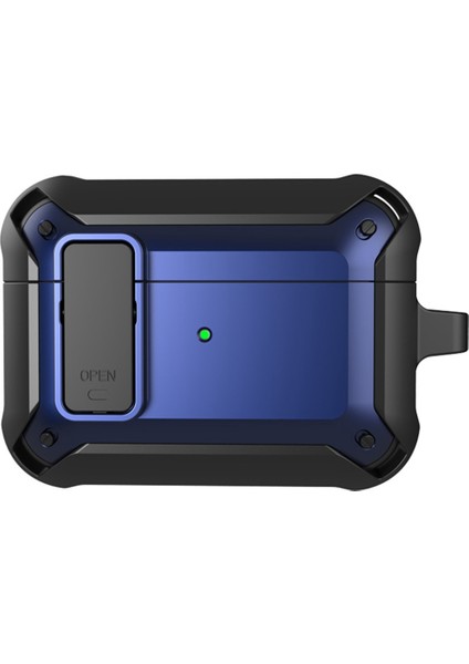 Airpods Pro 2 için tooth Koruyucusu Düşmeyi Önleyici Çizilmeye Dayanıklı Silikon + Pc Kasası Tokalı Kilitli Kulaklık Kılıfı (Yurt Dışından)