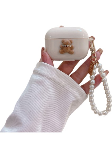 Apple Airpods 3 için Sevimli Ayı tooth Tpu Koruyucu Bilezik Küçük Ayı Kulaklık Kılıfı (Yurt Dışından)