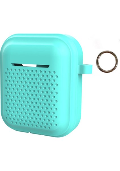 Airpods için Şarj Lı Silikon 2016 2019 Kablosuz Şarj Lı Airpods 2019 Halka Tokalı Nane İ Kulaklık Kılıfı (Yurt Dışından)