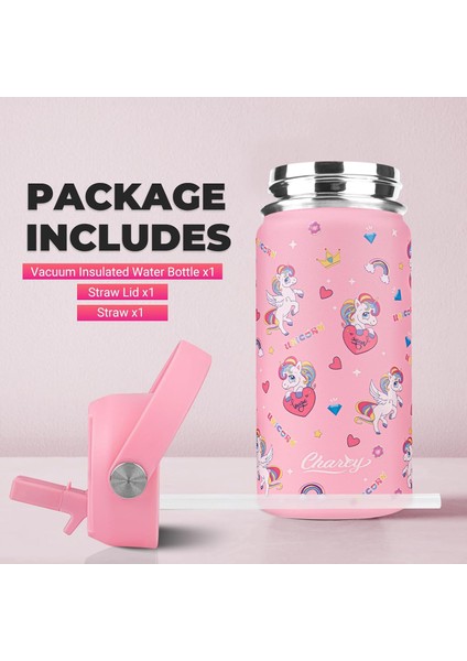 12 Oz) Çocuk Yalıtımlı Su Şişesi Taşınabilir Spor Şişesi Saplı Seyahat Yalıtımlı Bardak Pembe Ayarlanabilir Kapak - Pembe Unicorn (Yurt Dışından) fiyatları