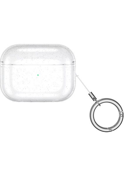 Airpods Pro 2 için Işıltılı Anti Drop Tpu Tokalı tooth Koruyucusu Şeffaf Kulaklık Kılıfı (Yurt Dışından)