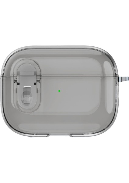 Apple Airpods Pro 2 için Toka Tamı Anti Damla Tpu Karabina Şeffaf Kulaklık Kılıfı (Yurt Dışından)