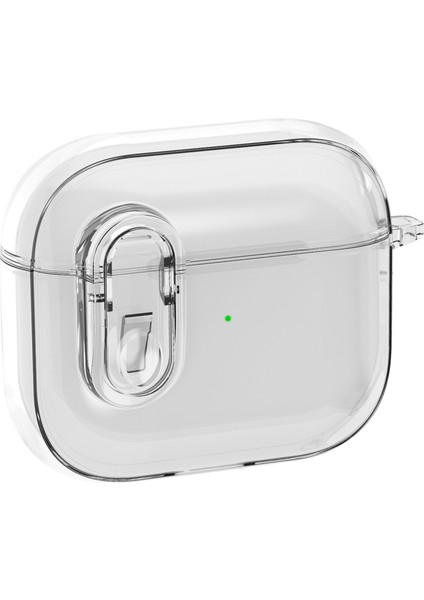 Apple Airpods 3 için Pc + Tpu Anti Damla Şeffaf Asılı Toka Şeffaf Kulaklık Kılıfı (Yurt Dışından)