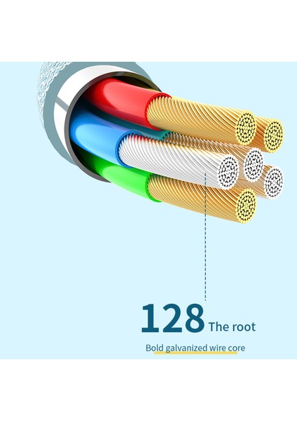 iPhone 13/14/imac Type-C Için 2m Pd 27W Hızlı Şarj Kablosu-Lightning Veri Kablosu Renkli Naylon Örgülü Şarj Kablosu-Mavi (Yurt Dışından)