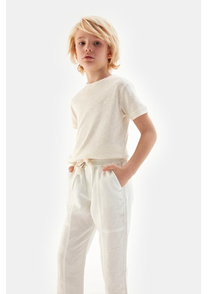 Bg Store Erkek Çocuk Beyaz Pantolon 23SS2NB3217 fiyatları