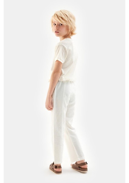 Bg Store Erkek Çocuk Beyaz Pantolon 23SS2NB3217 fırsatları