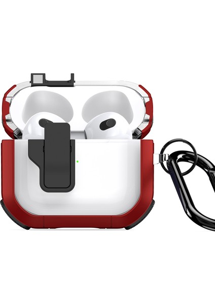 Forestl Digital Apple Airpods 3 için Pc+Tpu Kancalı + Koruyucu Kulaklık Kılıfı (Yurt Dışından)