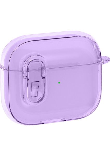 Apple Airpods 3 için Pc + Tpu Anti Damla Şeffaf Asılı Toka Kulaklık Kılıfı (Yurt Dışından)