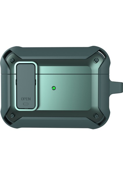 Airpods Pro 2 için tooth Koruyucu Anti Düşme Çizilmeye Dayanıklı Silikon + Pc Kasası Tokalı Kilit Kulaklık Kılıfı (Yurt Dışından)