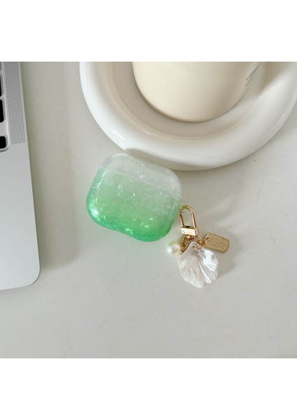 Apple Airpods Pro için , Kabuk Şekli Kolye İle Degrade Kabuk Tahıl Tpu Koruyucu Kulaklık Kılıfı (Yurt Dışından) fiyatları