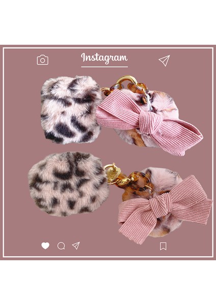 Apple Airpods 3 için tooth Leopar Desenli Yumuşak Sahte Kürk Kaplı Tpu Koruyucu İle Ilmek Ponpon Kulaklık Kılıfı (Yurt Dışından) fiyatları