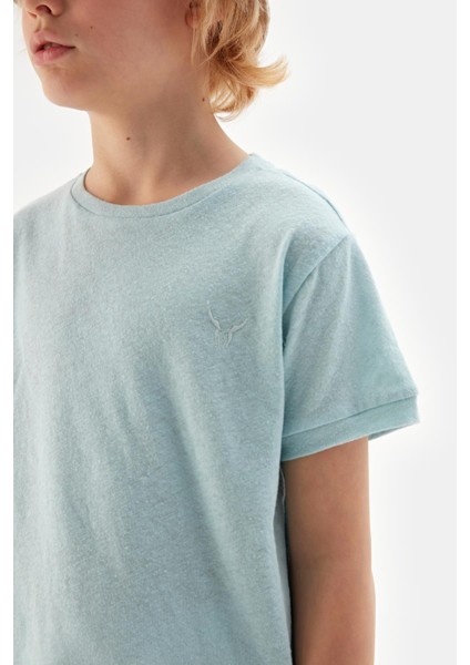 Bg Store Erkek Çocuk Mavi Tshirt 23Ss2Nb3569 modelleri
