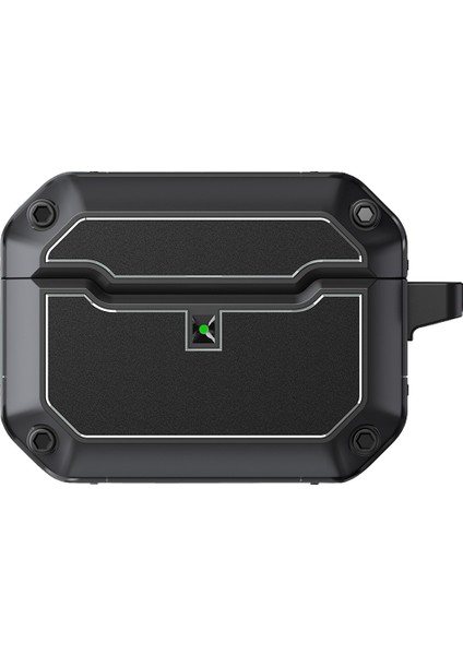 Apple Airpods Pro için Taşıma Çantası Çizilmeye Dayanıklı Tpu+Anahtarlıklı Donanım Kulaklık Kılıfı (Yurt Dışından)