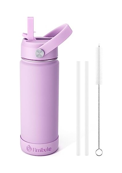 Çocuklar Yalıtımlı Su Şişesi 18 Oz Bpa Içermeyen Paslanmaz Çelik Saman ile Seyahat Çift Duvar Sızdırmaz Yürümeye Başlayan Okul Erkek Kız Için (1 Paket Yeşil Dinozor) (Yurt Dışından)