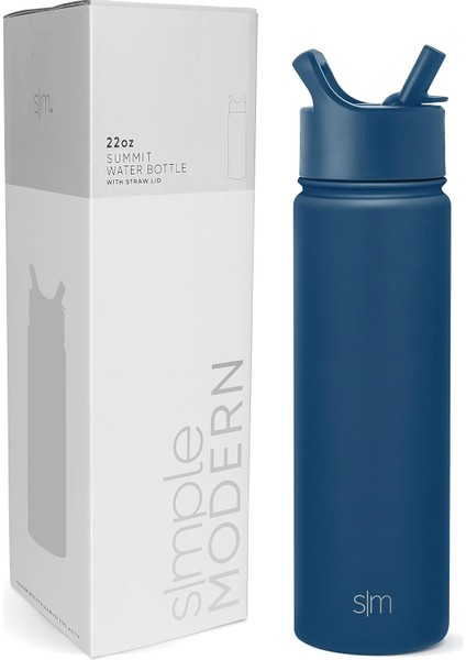 ，，çocuklar Için Saman Kapaklı Su Şişesi Vakum Yalıtımlı Paslanmaz Çelik Metal Termos Yeniden Kullanılabilir Sızdırmaz Bpa Okulu 18 Oz (Yurt Dışından)