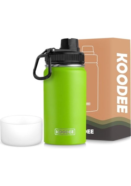 Çocuk Su Şişesi - 16 Oz Paslanmaz Çelik Çift Duvar Vakum Yalıtımlı Su Şişesi Yeniden Kullanılabilir Geniş Ağızlı Spor Şişesi, Sızdırmaz Borulu Kapaklı Bpa Içermez (Yurt Dışından)