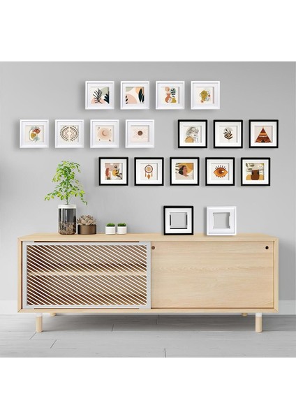 Yapışkanlı Sök Tak Paspartulu Pola Çerçeveler 14X14 - 3'lü Paket Beyaz fırsatları