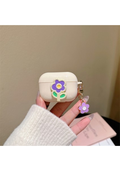 Apple Airpods Pro için Çiçek Tpu Organizatör Taşıma Çantası Kolye Çiçek Kulaklık Kılıfı (Yurt Dışından) fiyatları