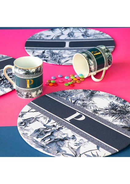 Alphabet P Harfli Servis Altlığı 34 cm