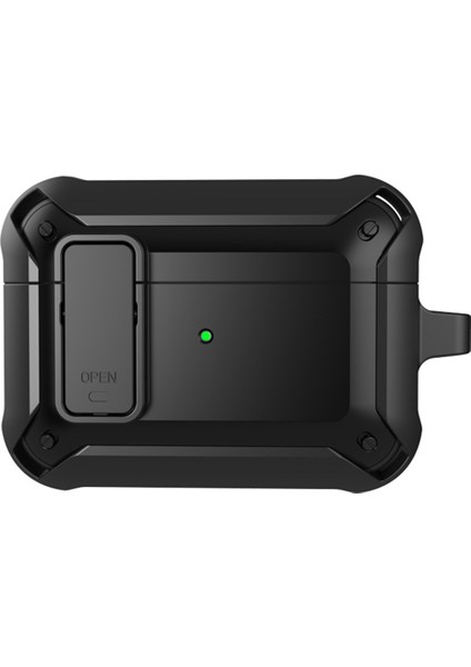 Airpods Pro 2 için tooth Koruyucu Anti Düşme Çizilmeye Dayanıklı Silikon + Tokalı Kilitli Pc Kasası Kulaklık Kılıfı (Yurt Dışından)