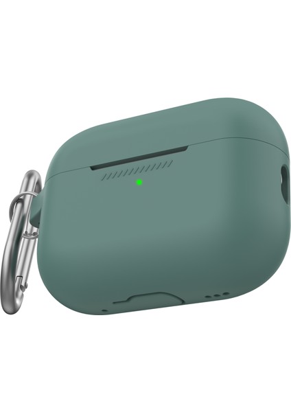 Apple Airpods Pro 2 için Darbeye Dayanıklı Silikon Darbeye Dayanıklı Kabuk Karabina Kulaklık Kılıfı (Yurt Dışından)