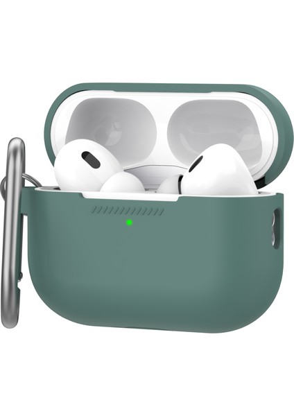 Apple Airpods Pro 2 için Darbeye Dayanıklı Silikon Darbeye Dayanıklı Kabuk Karabina Kulaklık Kılıfı (Yurt Dışından) fiyatları