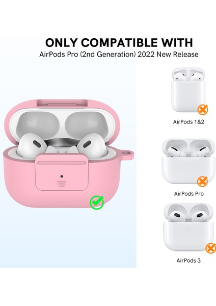 Airpods Pro 2 için Silikon Düşme Önleyici Entegre tooth Koruyucusu, Kayışlı, Kanca Kulaklık Kılıfı (Yurt Dışından) fiyatları