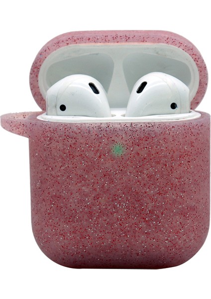 Apple Airpods için 2016 2019 Airpods Kablosuz 2019 Işıltılı Silikon Kulakiçi Askı Tokalı Koruyucu Kabuk Şarap Sı Kulaklık Kılıfı (Yurt Dışından)