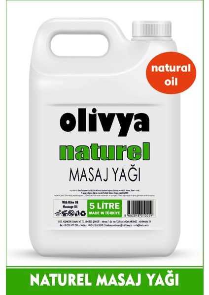 Naturel Masaj Yağı 5 Lt.