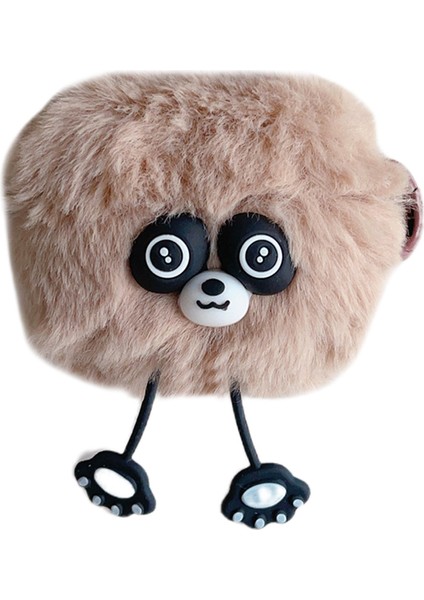 Apple Airpods Pro Peluş Karikatür Rakun Halka Toka Kulaklık Kılıfı (Yurt Dışından)