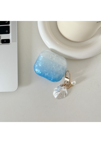 Apple Airpods Pro için , Kabuk Şekli Kolye İle Degrade Kabuk Tahıl Tpu Koruyucu Kulaklık Kılıfı (Yurt Dışından) fiyatları