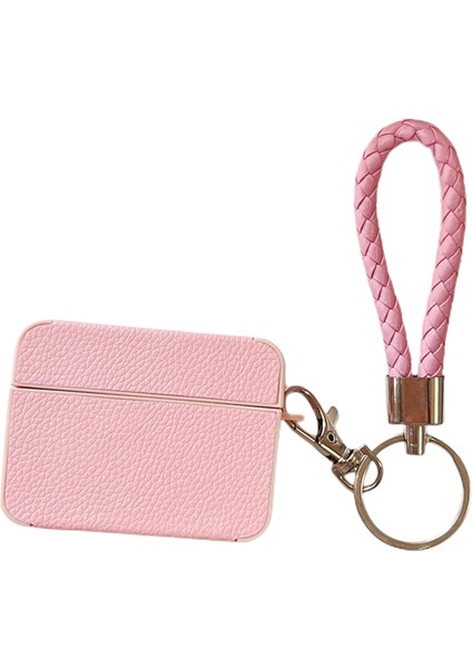 Apple Airpods 3 için Darbeye Dayanıklı Litchi Doku Pu+Tpu Kayışlı tooth Kulaklık Kılıfı (Yurt Dışından)