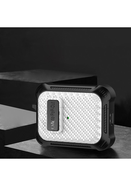 Airpods Pro 2 için Basma Tokası Kablosuz Anti Damla Karbon Fiber Doku Tpu + Pc Kulaklık Kılıfı (Yurt Dışından) fiyatları