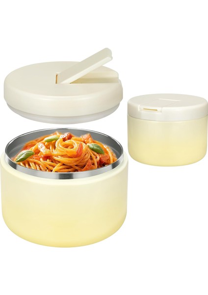 Toka Kapaklı 12OZ Yalıtımlı Gıda Kavanoz Geniş Ağızlı Çorba Sıcak Yemek Için Yalıtımlı Kavanoz Çocuk Sızdırmaz Paslanmaz Çelik Öğle Yemeği Kabı 1 Paket (Degrade Pembe) (Yurt Dışından)