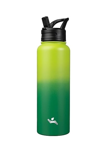 Yalıtımlı Su Şişesi 18 Oz Paslanmaz Çelik Su Şişesi 3 Kapaklı Spor Şişe Mermer Okyanus (Yurt Dışından)