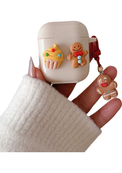 Apple Airpods için 2016 2019 Airpods Kablosuz 2019 Tpu Lı Kek Kurabiye Kulakiçi Kulaklık Kılıfı (Yurt Dışından)