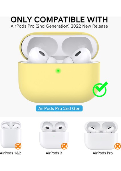 Forestl Digital Apple Airpods Pro 2 için Silikon , Iki Parçalı Tam El Kayışı İle Damlamaya Dayanıklı Kulaklık Kılıfı (Yurt Dışından)