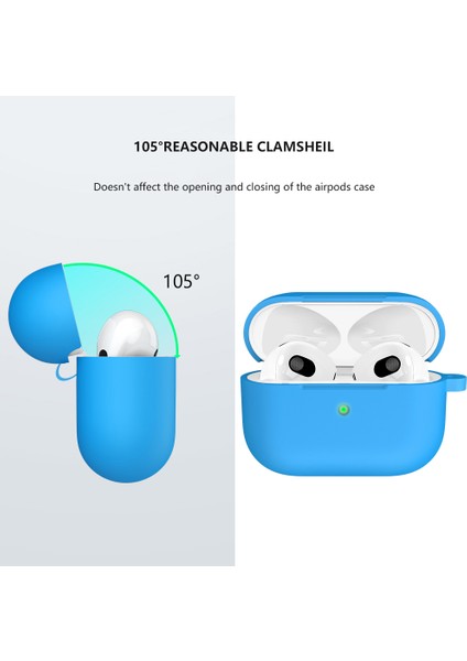 Apple Airpods 3 için Yumuşak Silikon , Anahtarlıklı Şok Emici Koruyucu Kulaklık Kılıfı (Yurt Dışından) fiyatları