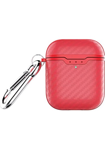 Apple Airpods için Kablosuz Şarj Lı Karbon Fiber Tpu Koruyucu 2019 Kulaklık Kılıfı (Yurt Dışından)