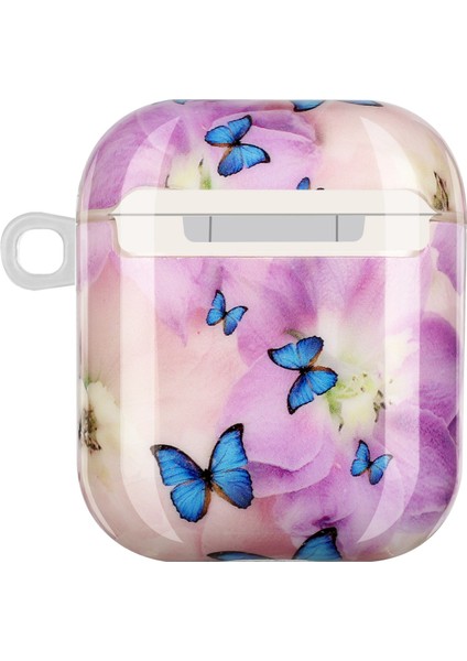 Apple Airpods için 2016 2019 Airpods Kablosuz 2019 Tpu Imd Desen Baskı Kordon Çiçek Kelebekli Koruyucu Kulaklık Kılıfı (Yurt Dışından) fiyatları