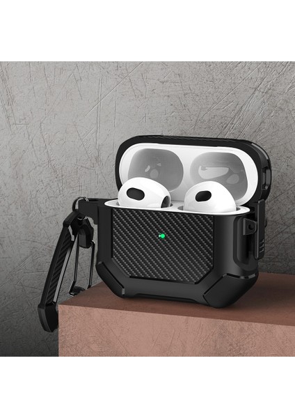 Apple Airpods için 3 Karbon Fiber Desen Koruyucu Taşınabilir tooth Yumuşak Tpu + Pc Toka Kulaklık Kılıfı (Yurt Dışından) fiyatları