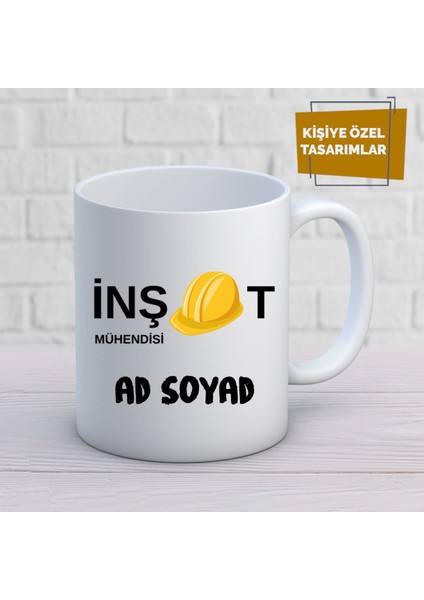 Inşaat Mühendisi Isimlikli Kupa Bardak 300ML