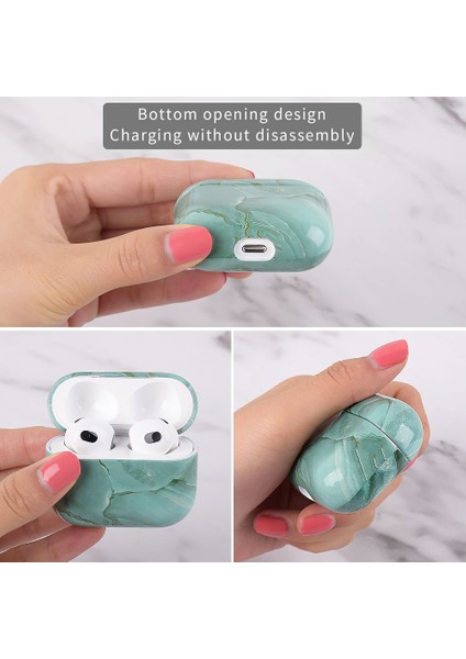 Mermer Desen Toz Geçirmez Sert Pc Koruyucu Anti Sonbahar Apple Airpods 3 S04 Kulaklık Kılıfı (Yurt Dışından) fiyatları