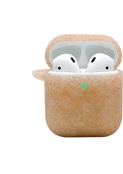 Apple Airpods için 2016 2019 Airpods Kablosuz 2019 Işıltılı Silikon Kulakiçi Askı Tokalı Koruyucu Kabuk Kulaklık Kılıfı (Yurt Dışından)