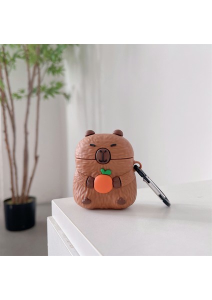 Apple Airpods için Tpu Şarj 2016 2019 Airpods Kablosuz Şarj 2019 Çızgı Film Kapibara Kulaklık Kılıfı (Yurt Dışından) fiyatları