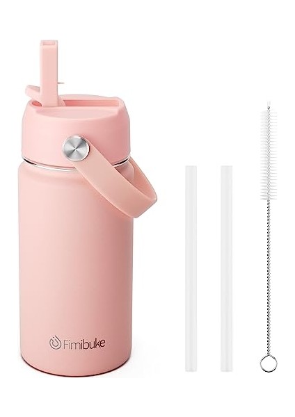Çocuklar Yalıtımlı Su Şişesi 14 Oz Bpa Içermeyen Paslanmaz Çelik Çift Duvar Vakum Sızdırmazlık Öğrencileri Erkekler ve Kızlar Için Pipetli (1 Paket Mavi Dinozor) (Yurt Dışından)
