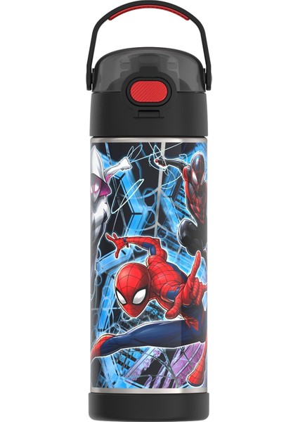 ， Geniş Ağızlı Kapaklı 16 Oz Paslanmaz Çelik Vakumlu Termos Neon Mor (Yurt Dışından)