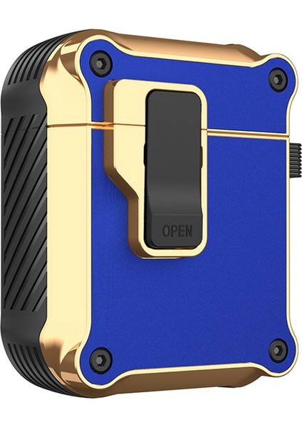 Apple Airpods için 2016 2019 Kablosuz Airpods 2019 Koruyucu Tpu+Pc+Otomatik Açılır Kilitli Donanım Kulaklık Kılıfı (Yurt Dışından)