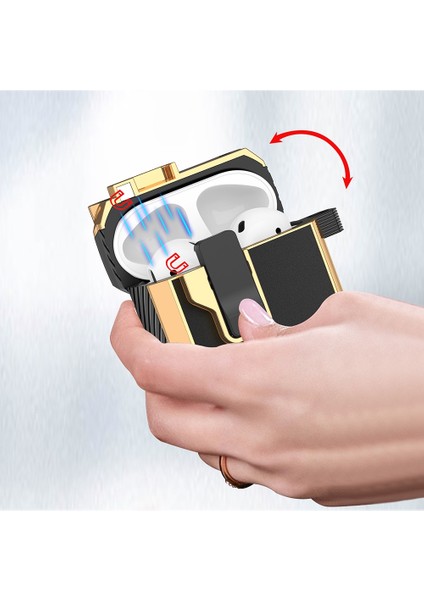 Apple Airpods için 2016 2019 Kablosuz Airpods 2019 Koruyucu Tpu+Pc+Otomatik Açılır Kilitli Donanım Kulaklık Kılıfı (Yurt Dışından) fiyatları